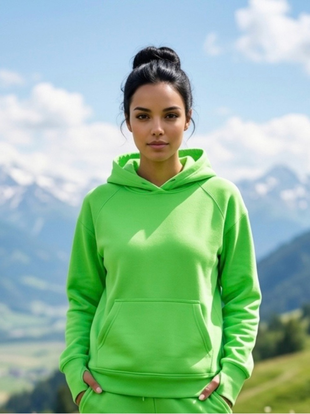Nike Women's Neon Green Pullover Hoodie